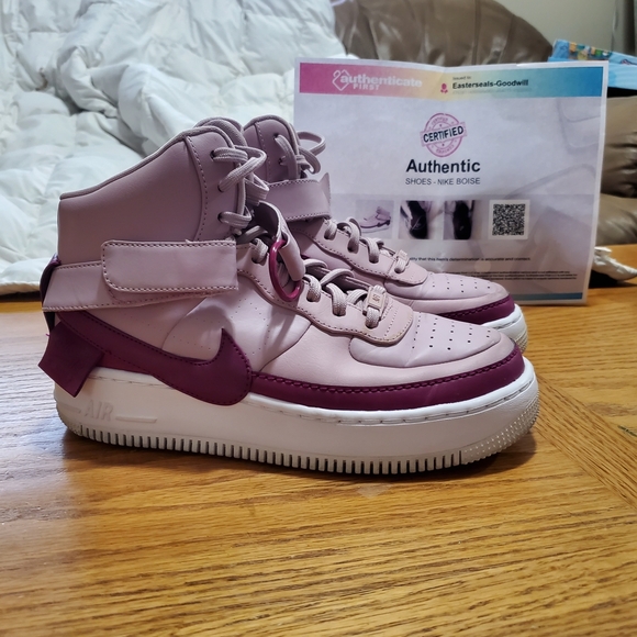Nike Pink and Purple High-Top Sneakers Used Excellent Condition - Picture 1 of 9